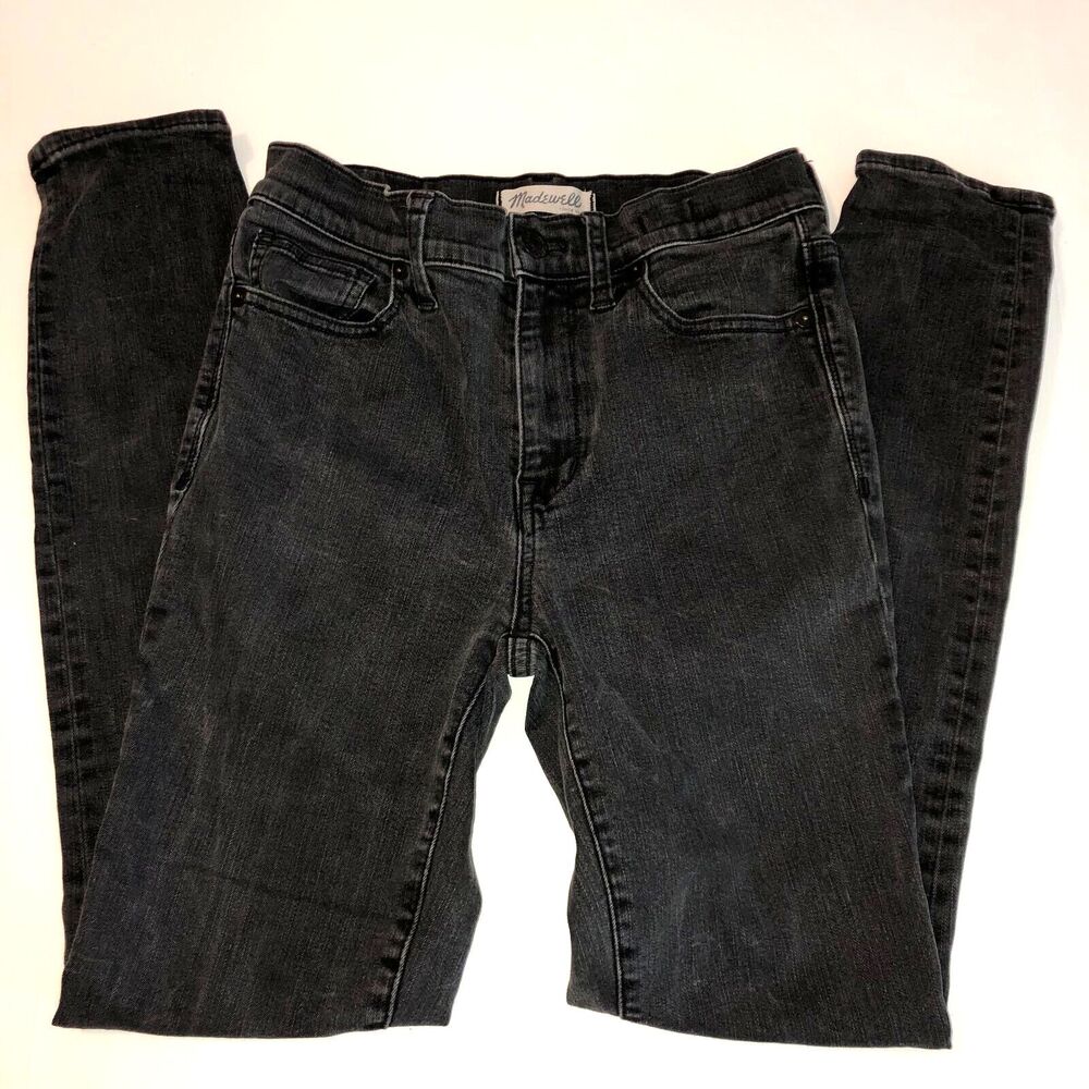 Madewell Jeans 27 High Rise Skinny Black Stretch